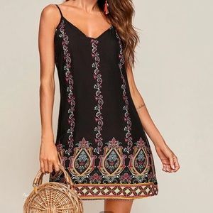 NWOT SHEIN Geo Tribal Print Cami Dress